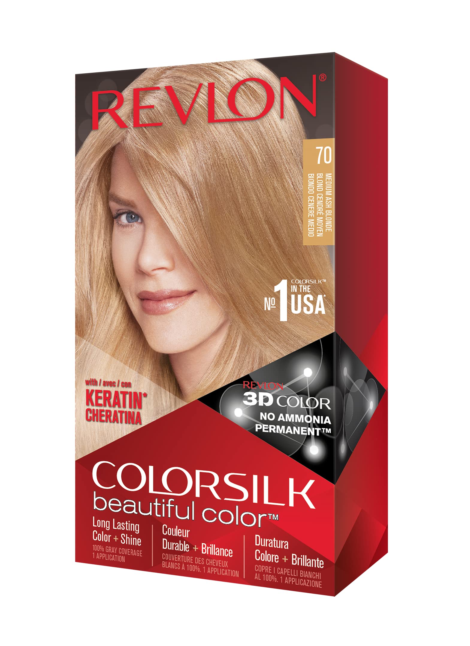 Amazon | カラーシルクヘアカラー #70 ミディアムアッシュブロンド 7A